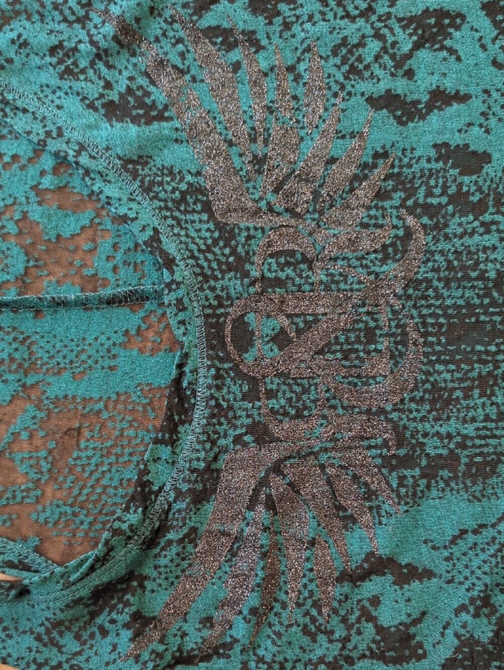 Pair of Rock & Republic Embellished Snakeskin Racerback Tank Tops Teal Maroon - Picture 14 of 16